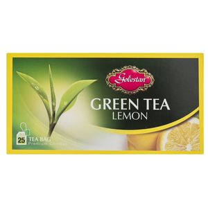 نقد و بررسی چای سبز کیسه ای با طعم لیمو گلستان بسته 25 عددی توسط خریداران