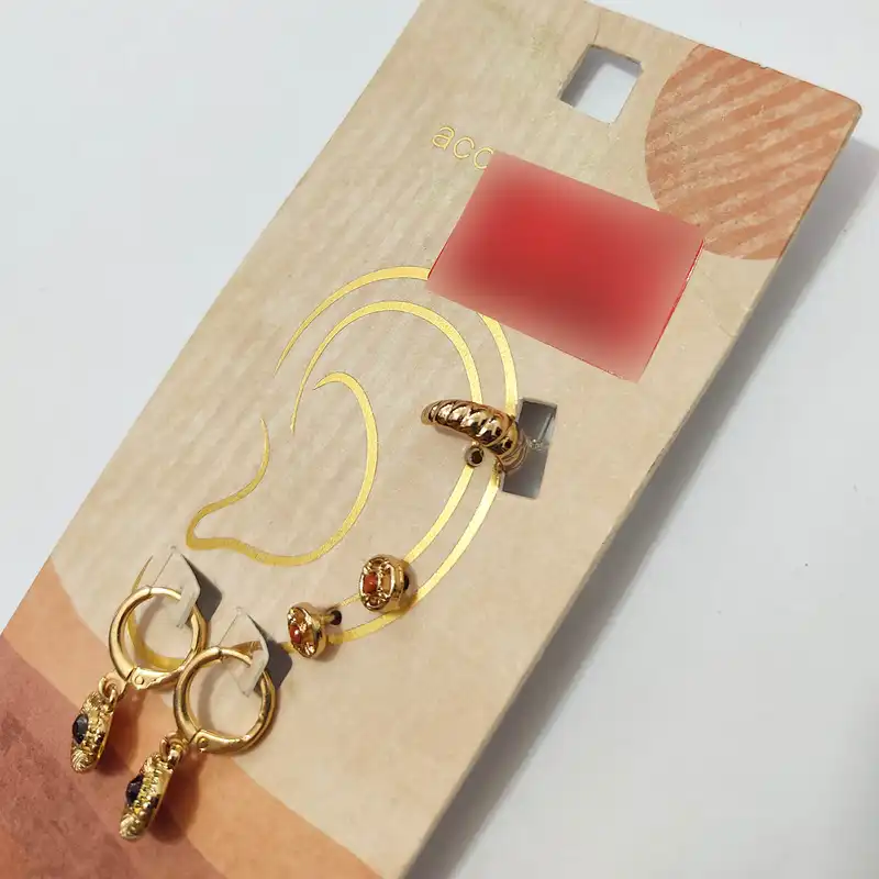 گوشواره زنانه اکسسورایز مدل ساحل مجموعه 3 عددی