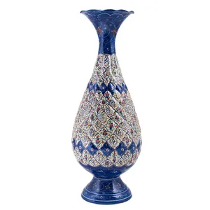 گلدان میناکاری مسی رستا طرح صراحی 81-12-102 ارتفاع 25 سانتی متر