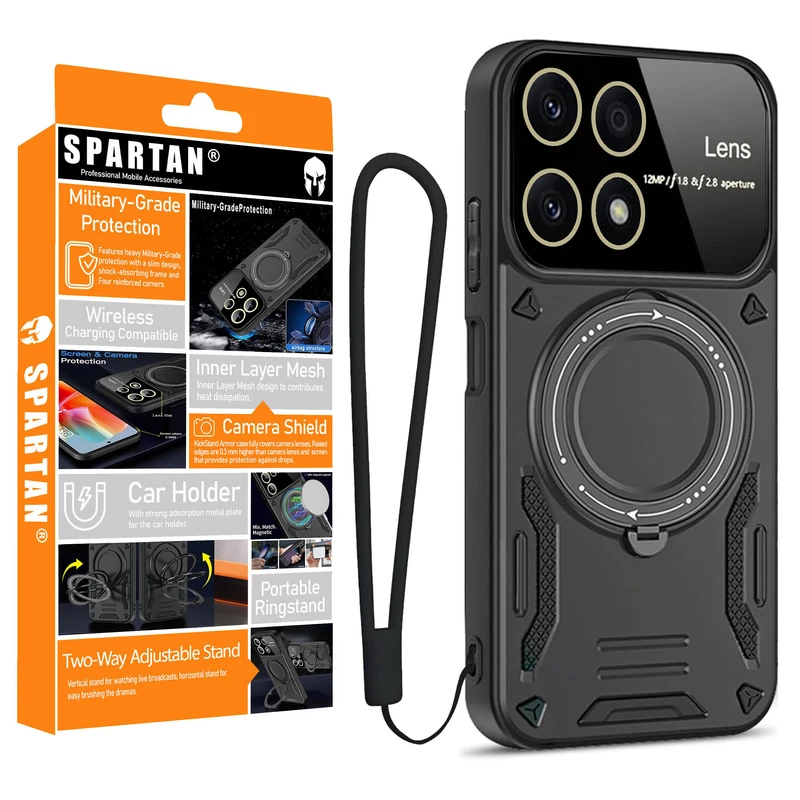 کاور اسپارتان مدل Hybrid Armor Strap مناسب برای گوشی موبایل آنر X8a به همراه بند