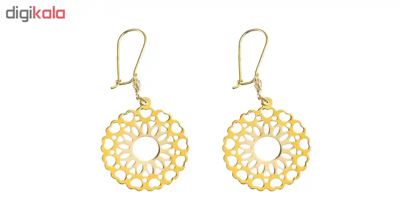 گوشواره طلا 18 عیار طرح قلب کد 012