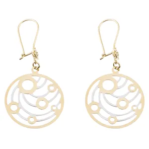 گوشواره طلا 18 عیار طرح حلقه کد 013