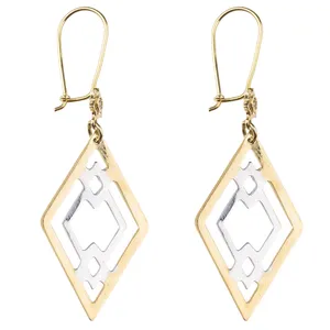 گوشواره طلا 18عیار طرح لوزی