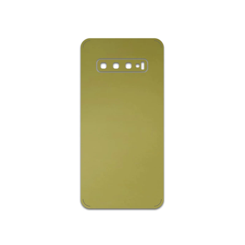 برچسب پوششی ماهوت مدل Matte-Gold مناسب برای گوشی موبایل سامسونگ Galaxy S10