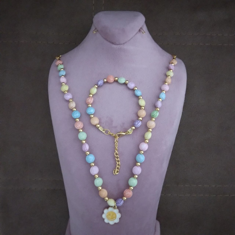 نیم ست دخترانه مدل رز توپی