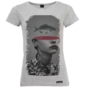 تی شرت آستین کوتاه زنانه 27 مدل Fish Mind کد MH1219