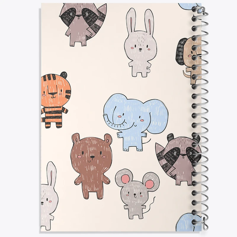 دفتر ژورنال نویسی 50 برگ خندالو مدل نقطه ای طرح حیوانات بامزه کد N941