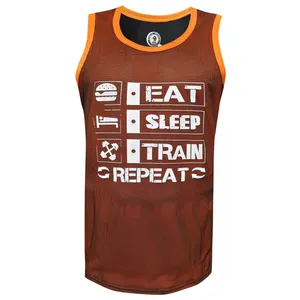 تاپ ورزشی مردانه مدل چرخه کد REP رنگ نارنجی