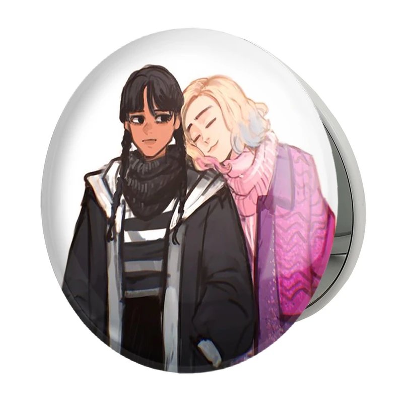 آینه جیبی خندالو طرح سریال ونزدی Wednesday مدل تاشو کد 25197 