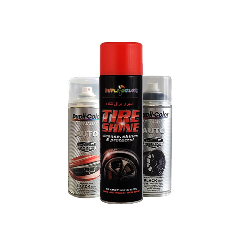 اسپری لاستیک خودرو دوپلی کالر مدل tcr حجم 400 میلی لیتر مجموعه 3 عددی