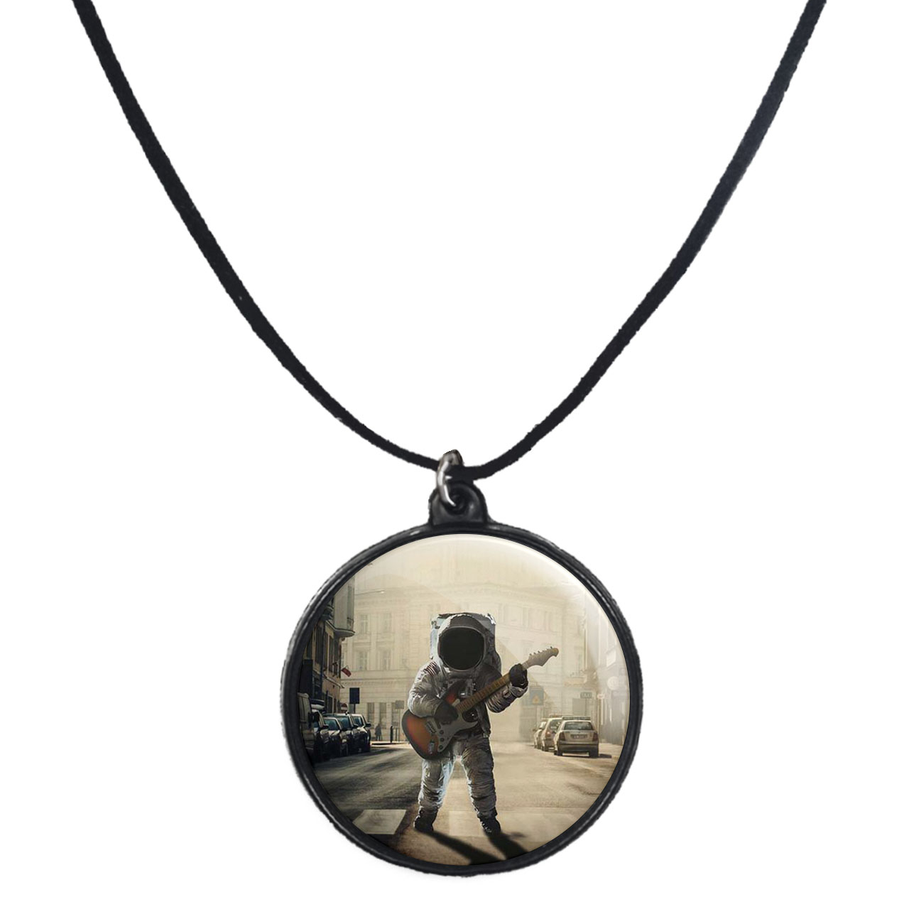 گردنبند پرمانه طرح فضانورد کد pmb.1730 مدل دو طرفه