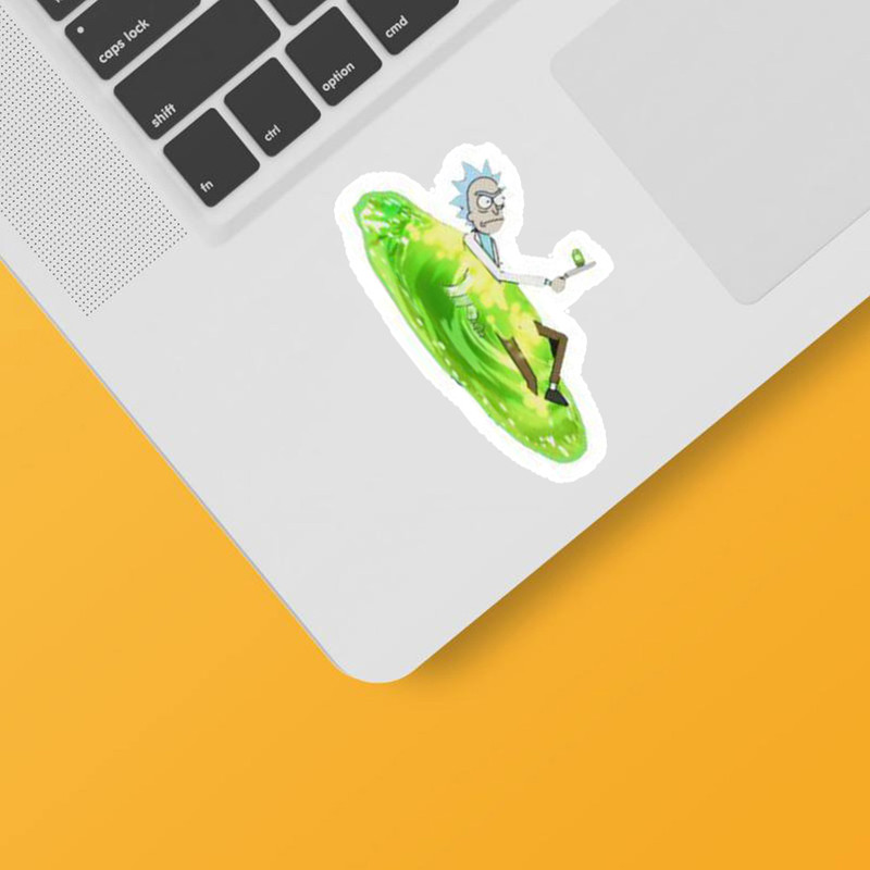 استیکر لپ تاپ و موبایل بووم طرح ریک و مورتی کد ER25  مدل portal مجموعه 2 عددی