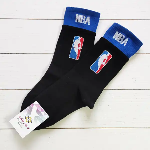 جوراب ورزشی ساق بلند مردانه تن پوش هنگامه مدل پنبه دو کش اسپرت NBA بسکتبالی