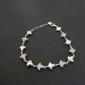 دستبند نقره زنانه ترمه 1 مدل برگ کد ds 1003