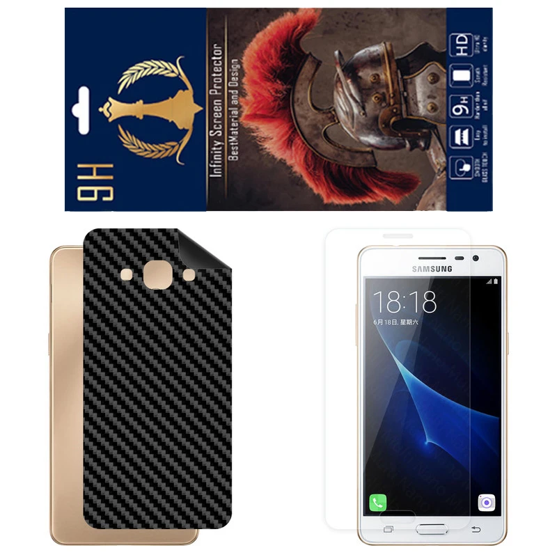 برچسب پوششی اینفینیتی مدل FC مناسب برای گوشی موبایل سامسونگ Galaxy J3 Pro به همراه محافظ صفحه نمایش