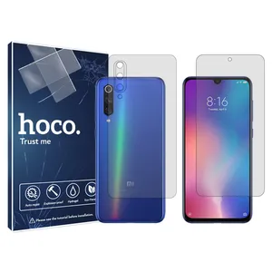 Hoco HyGEL model transparent screen protector suitable for Xiaomi Mi 9 SE mobile phone along with the back protector