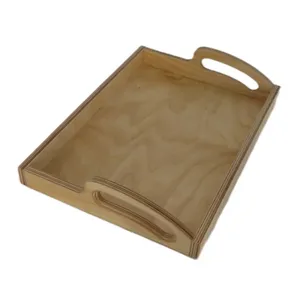 سینی دسته دار مدل چوبی کد NK16 سایز 35*27 سانتی متر