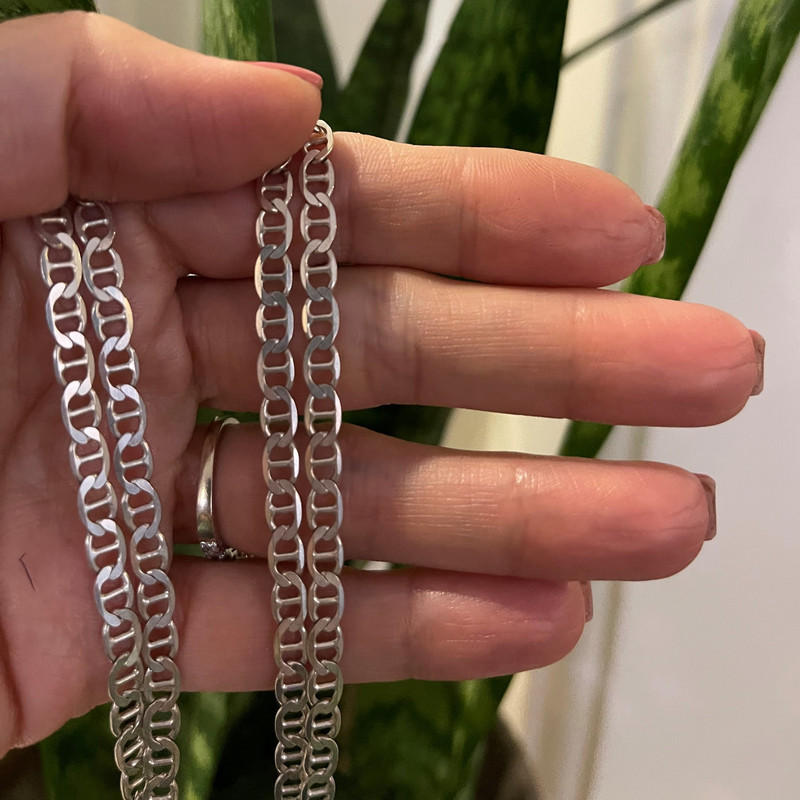 زنجیر نقره مردانه گالری ظهیرالدینی مدل تی کد  T 60-65