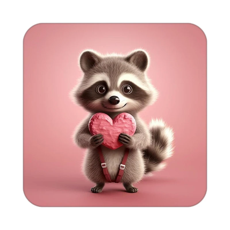 زیر لیوانی کاکتی طرح حیوانات کارتونی مدل mp28037