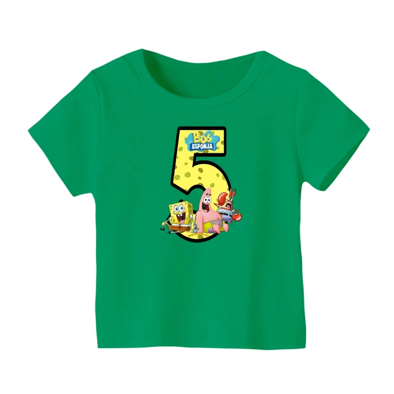 تی شرت آستین کوتاه بچگانه مدل باب اسفنجی کد ۷