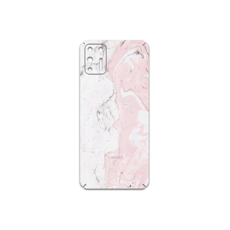برچسب پوششی ماهوت مدل Blanco-Pink-Marble مناسب برای گوشی موبایل موتورولا Moto G9 Plus