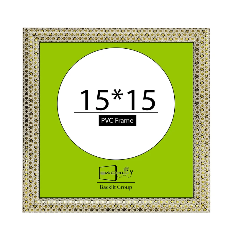 قاب عکس بکلیت طرح خاتم مدل 22 روگرد رومیزی سایز 15×15 سانتی متر