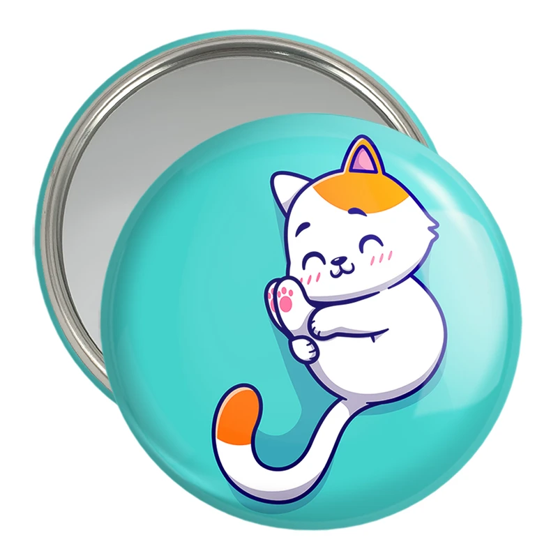 آینه جیبی خندالو مدل حیوانات بامزه گربه کد 29657