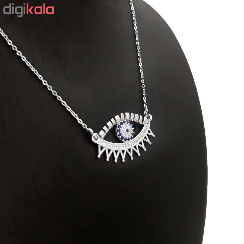 گردنبند نقره طرح چشم و نظر کد FL 148