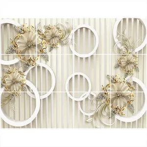 تایل سقفی گل و حلقه کد 3D1678-12 سایز 60x60 سانتی متر مجموعه 12عددی