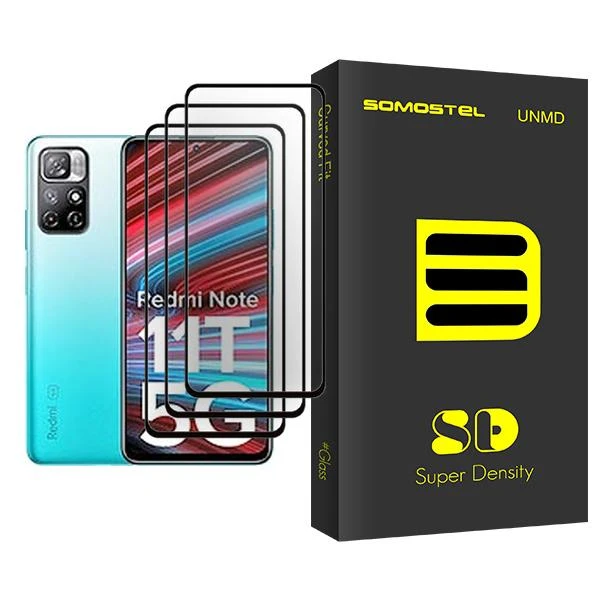 محافظ صفحه نمایش سوماستل مدل SD Glass MIX003 مناسب برای گوشی موبایل شیائومی Redmi Note 11T 5G بسته سه عددی