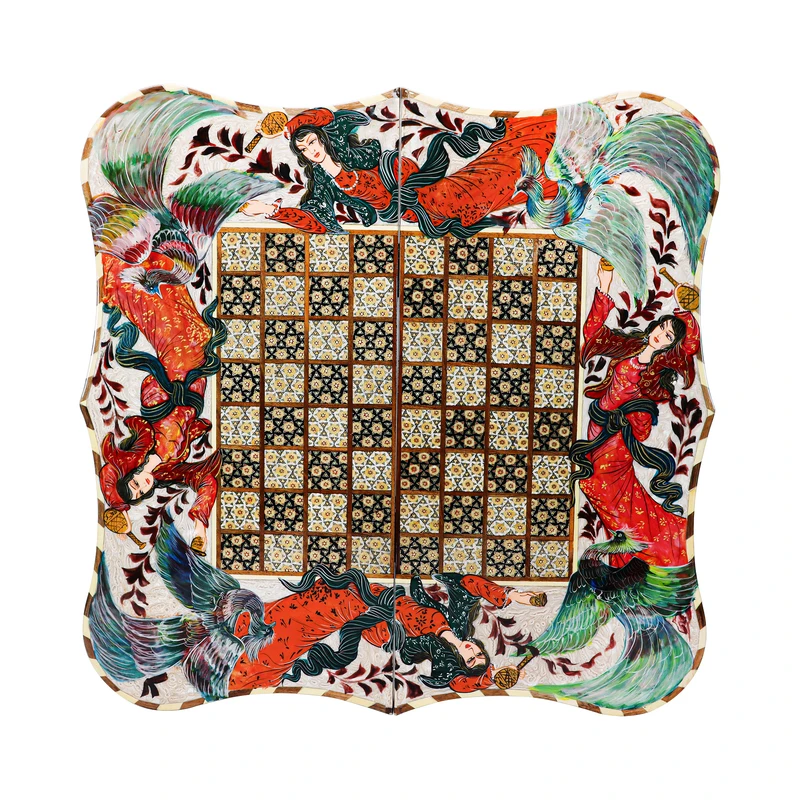 صفحه شطرنج خاتم کاری مدل دالبری طرح شیرین کد HQ50Artful