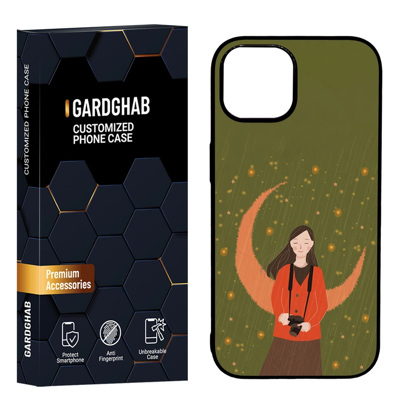 کاور گارد قاب مدل دور ژله ای پشت گلس دخترانه مناسب برای گوشی موبایل اپل iPhone 15 