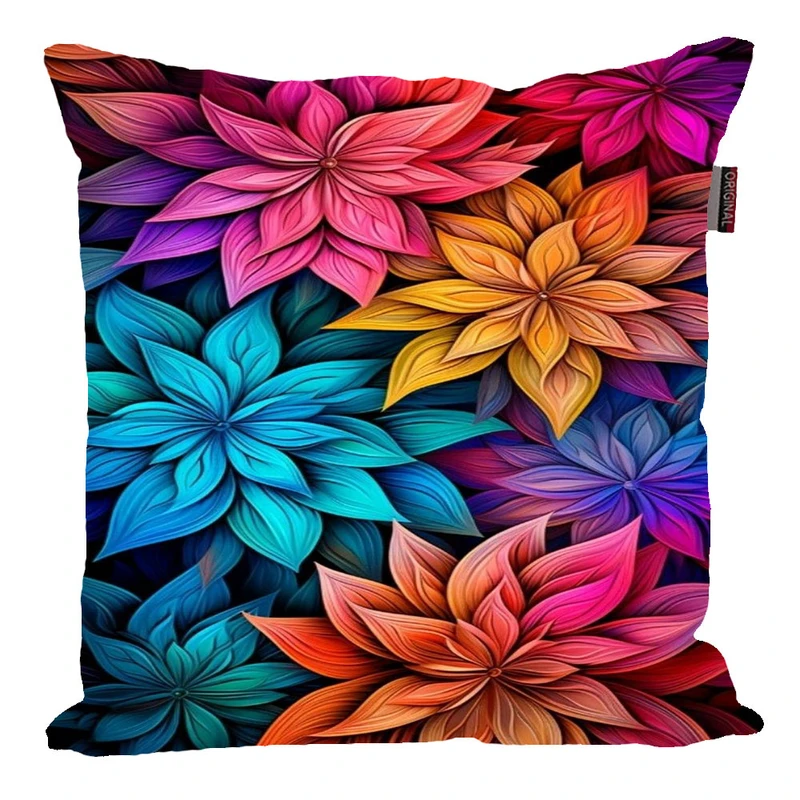 کوسن پاد آفرین مدل فانتزی طرح برگ رنگی کد p181