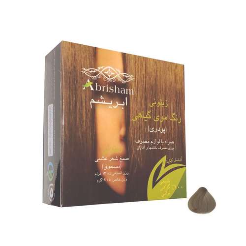 کیت رنگ مو طبیعی ۱۰۰٪ گیاهی ابریشم مدل AB160 رنگ زیتونی