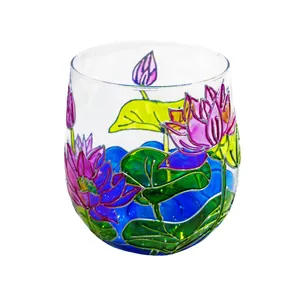 گلدان شیشه ای طرح نیلوفر کد 01