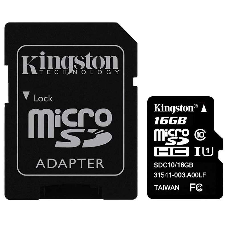 کارت حافظه microSDHC کینگستون کلاس 10 استاندارد UHC-I U1 سرعت 80MBps همراه با آداپتور SD ظرفیت 16 گیگابایت کارت حافظه microSDHC کینگستون کلاس 10 استاندارد UHC-I U1 سرعت 80MBps همراه با آداپتور SD ظرفیت 16 گیگابایت