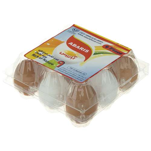 تخم مرغ سفید و رسمی آباریس بسته 9 عددی