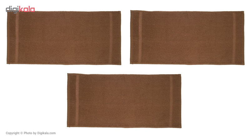 حوله دستی فرش مریم مدل A01 ابعاد 30 × 60 سانتی‌متر بسته 3 عددی