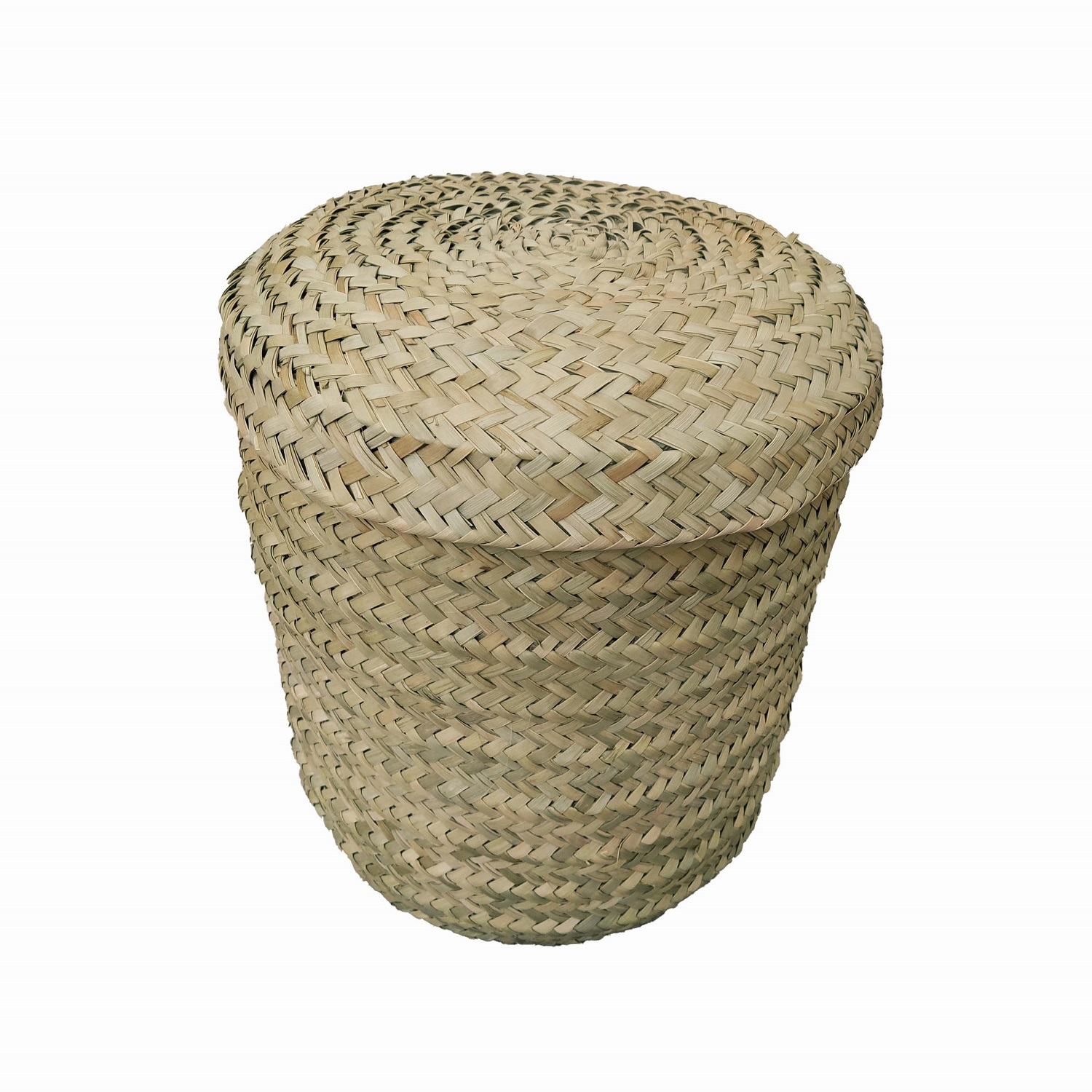 سطل حصیربافی مدل درب دار کد 001