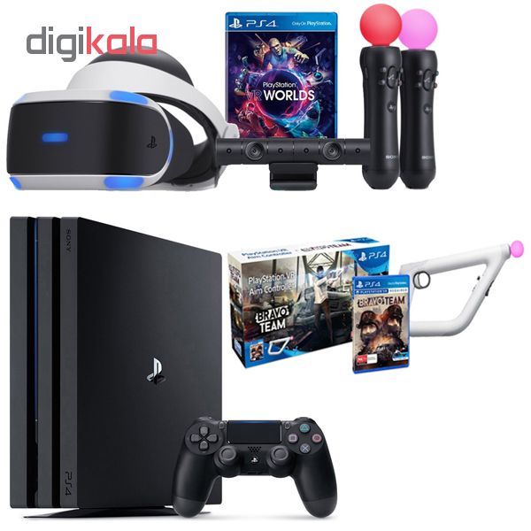 مجموعه کنسول بازی سونی مدل Playstation 4 Pro 2018 کد CUH-7216B Region 2 ظرفیت 1 ترابایت