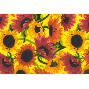 دستمال سفره چاپی 36 × 36 رزین تاژ طرح آفتابگردان 2 عددی