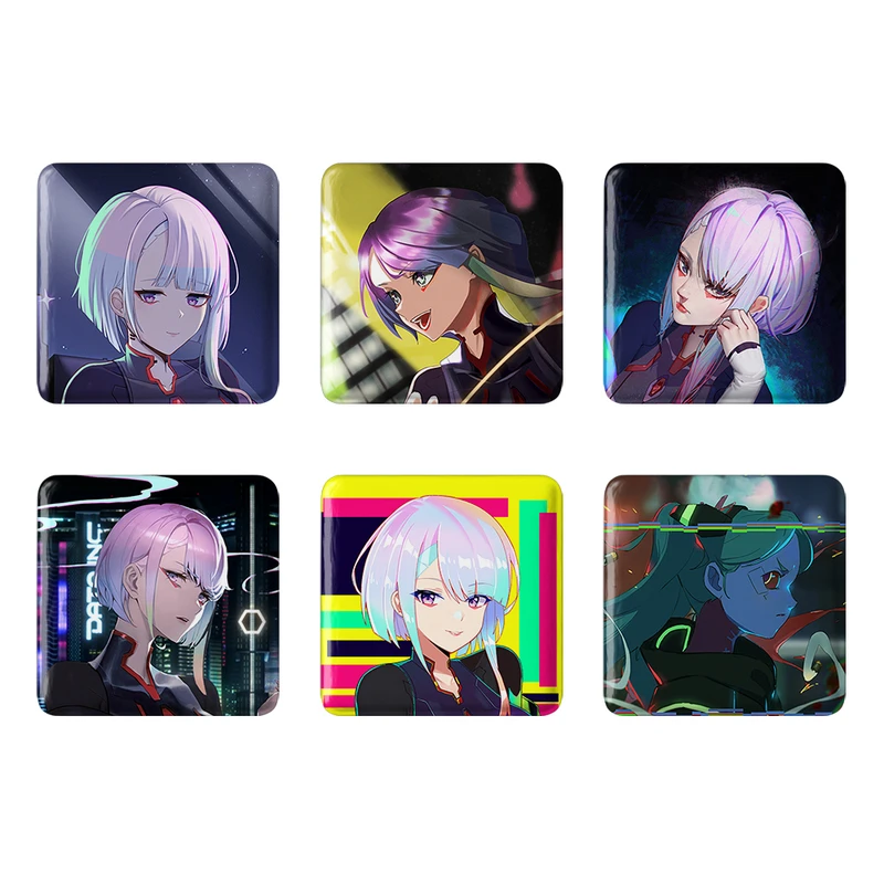 مگنت خندالو طرح انیمه سایبرپانک Cyberpunk کد 1498A مجموعه 6 عددی