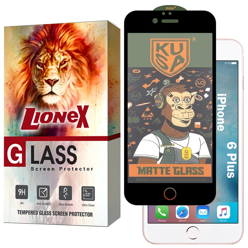 محافظ صفحه نمایش لایونکس مدل GKUSAL مناسب برای گوشی موبایل اپل iPhone 6 Plus