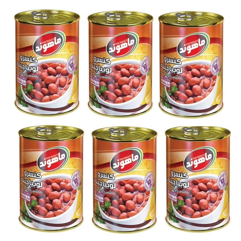 کنسرو لوبیا چیتی ماهوند - 350 گرم مجموعه شش عددی