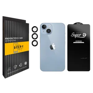 محافظ لنز دلپی مدل Gorilla مناسب برای گوشی موبایل اپل Iphone 14 Plus به همراه محافظ صفحه نمایش