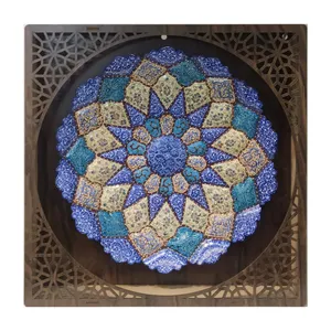 بشقاب میناکاری مدل اسلیمی کد 806