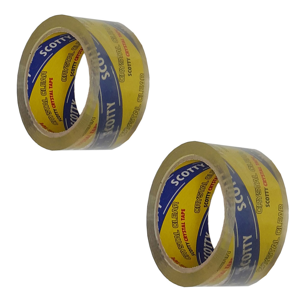چسب پهن اسکتی مدل Crystal Clear کد 02 عرض 4.8 سانتی متری بسته 2 عددی