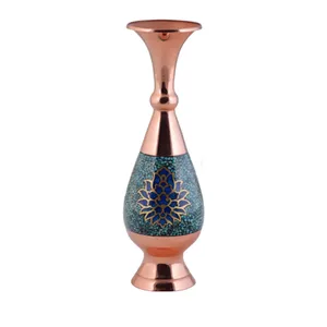 گلدان فیروزه کوبی آقاجانی مدل ترنج کد FT012