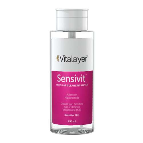 آب پاک کننده آرایش صورت ویتالیر مدل Sensivit حجم 250 میلی لیتر
