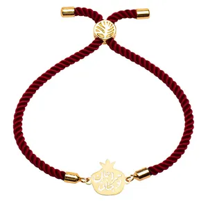 دستبند طلا 18 عیار زنانه الن نار طرح انار جان و جهاني مدل N1695